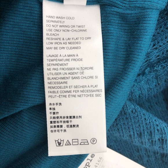 Free People Blue Knit Off The Shoulder Top, NWT - Picture 8 of 9